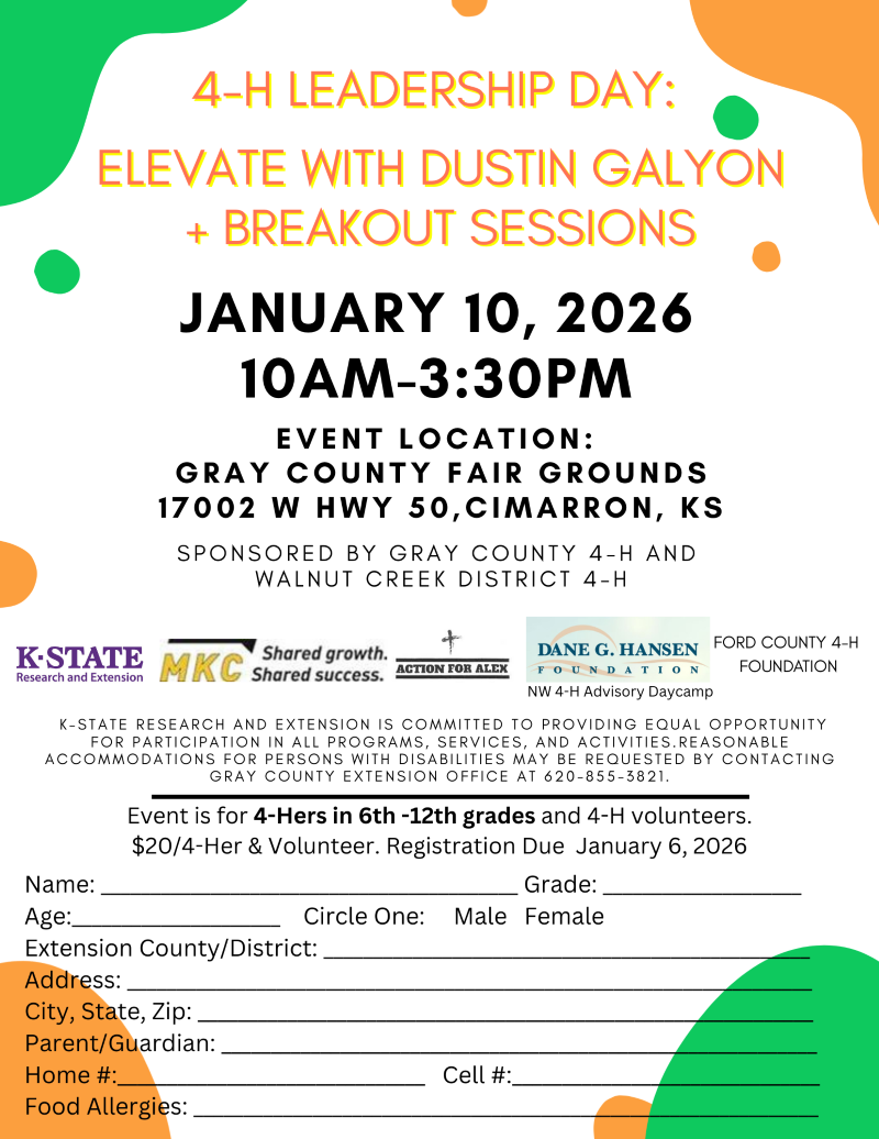 4-H Leadership Day in Cimarron January 10